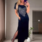 ⏰Nur für kurze Zeit 50% Rabatt🔥Langes T-Shirt-Kleid mit Seitenschlitz