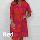 Women’s Trendy Print V Neck 3/4 Sleeve Dress