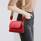 Wide Strap Flapover Crossbody Bag with Zipper