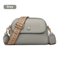 Wide Strap Flapover Crossbody Bag with Zipper