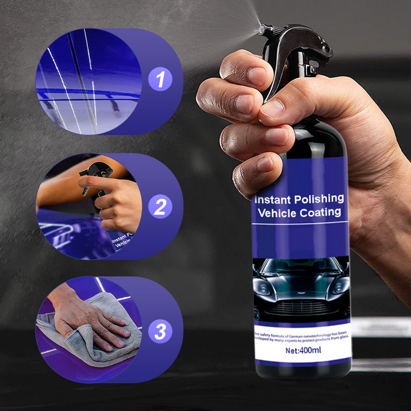 🚗Instant Polishing Vehicle Coating – High-Gloss Finish, Water-Repellent & Scratch-Resistant✨-4