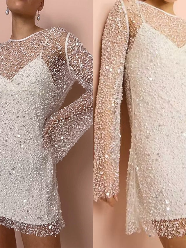 🎅🎁Weihnachtskarneval – 50 % Rabatt💃Zweiteiliges sexy Paillettenkleid für Damen