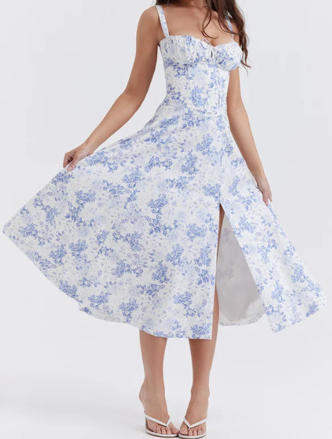 🌷Sommer Heißer Verkauf-50% Rabatt🍧Bedrucktes Bustier-Sommerkleid