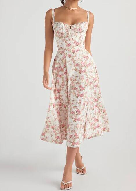 🌷Sommer Heißer Verkauf-50% Rabatt🍧Bedrucktes Bustier-Sommerkleid