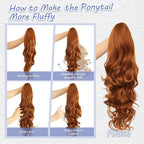 💜Zeitlich begrenzte Aktion 50 % Rabatt💜Clip-on-Haarverlängerung für welligen Pferdeschwanz