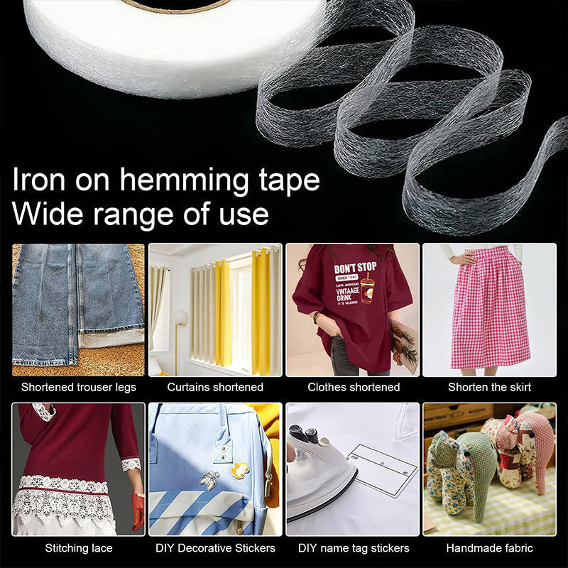 Iron-On Double-Sided Fabric Tape for Sewing & DIY-5