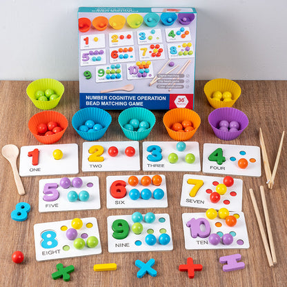 🔥🪀Blitzverkauf! NUR HEUTE 50 % RABATT🔥🏅Montessori Clip-Perlen-Mathe-Spielzeugset