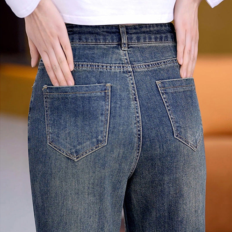 Women’s Versatile Loose Fit Straight Jeans-1