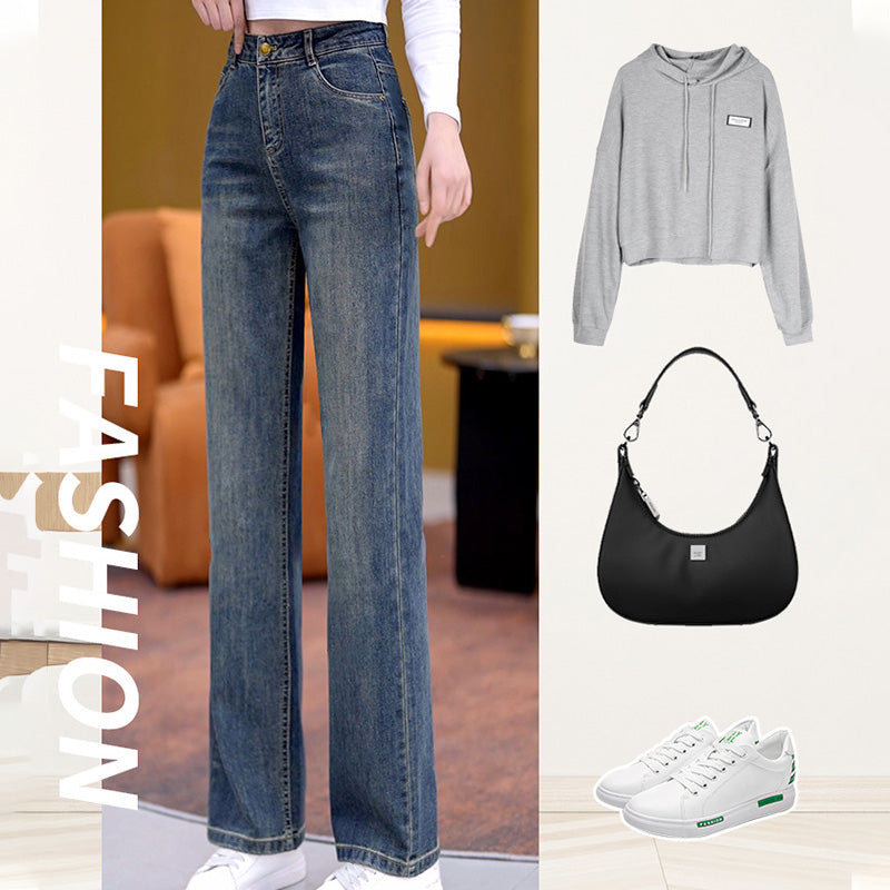 Women’s Versatile Loose Fit Straight Jeans-6