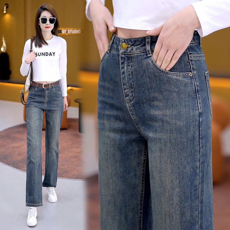Women’s Versatile Loose Fit Straight Jeans-5