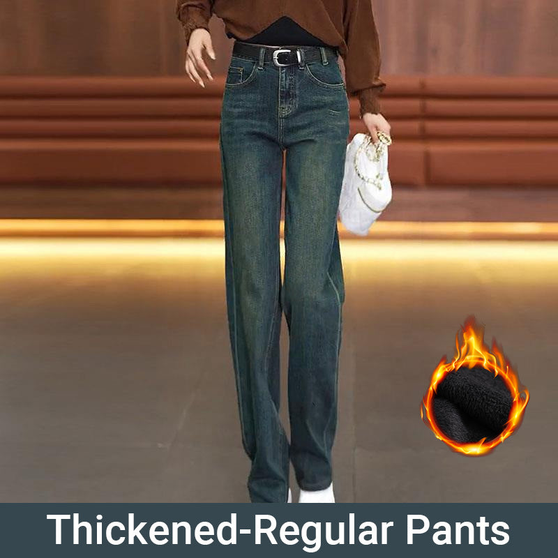 Women’s Versatile Loose Fit Straight Jeans-12