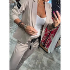 50% Rabatt 🥰2-teiliges Set aus lässiger Anzugjacke und Hose für Damen🌺