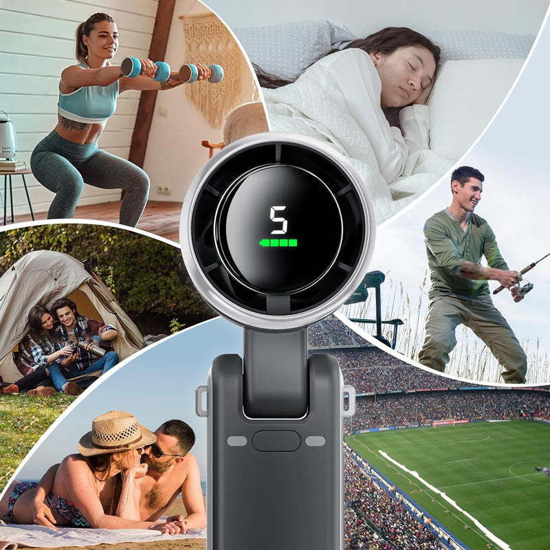 ☀️ Sommer Ourdoor unverzichtbar - Tragbarer Hand-Turbo-Ventilator