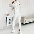 🎊Weihnachtsverkauf – 50 % Rabatt🎊Zweiteiliger Damen-Trainingsanzug mit Kapuze