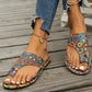 ⏳Begrenzte Zeit 50% Rabatt🩴Leichte orthopädische flache Sandalen für Damen🎨Vintage und Moderne kombiniert