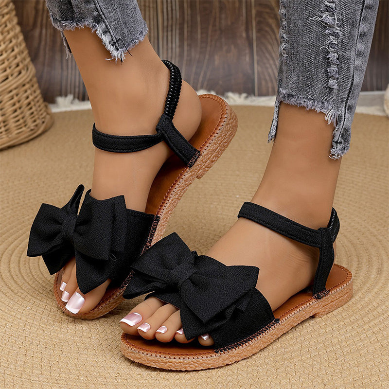 🎁Schnäppchen 50 % RABATT🔥Flache Sandalen mit Schleife für Frauen