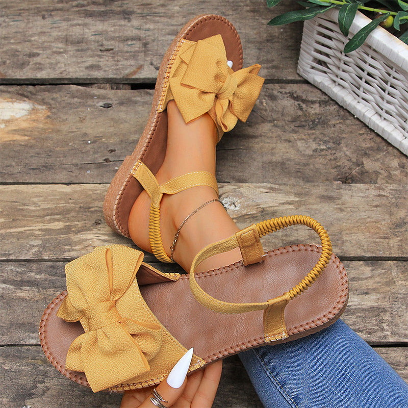 🎁Schnäppchen 50 % RABATT🔥Flache Sandalen mit Schleife für Frauen