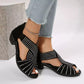 👡Damen Retro-Sandalen mit dickem Absatz und offenen Zehen