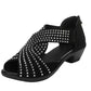 👡Damen Retro-Sandalen mit dickem Absatz und offenen Zehen