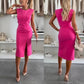 Ärmelloses Damen Bodycon Kleid mit Schlitz