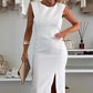 Ärmelloses Damen Bodycon Kleid mit Schlitz