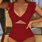🎁LIMITIERTER HOT SALE 50 % RABATT👗Sexy einteiliger Badeanzug mit Rüschen
