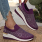 ✨Lässige Slip-on-Sneakers aus Mesh-Gewebe mit Strasssteinen für Damen