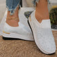 ✨Lässige Slip-on-Sneakers aus Mesh-Gewebe mit Strasssteinen für Damen