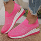 ✨Lässige Slip-on-Sneakers aus Mesh-Gewebe mit Strasssteinen für Damen