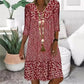 🌸Frühjahr/Sommer-Sale - 50% Rabatt🌸💃Modisches Damenkleid mit Print, V-Ausschnitt und halblangen Ärmeln