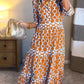 🌸Geometrisches Maxikleid mit V-Ausschnitt für Frauen