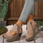 【EU 35-43】👡Damen-Sandalen mit offener Zehenpartie und Plateau-Keilabsatz und Quaste