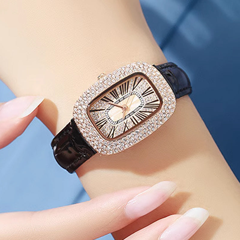⏳Zeitlich begrenztes Sonderangebot💕Quadratische Luxusuhren für Damen mit Kristall-Strass-Diamanten