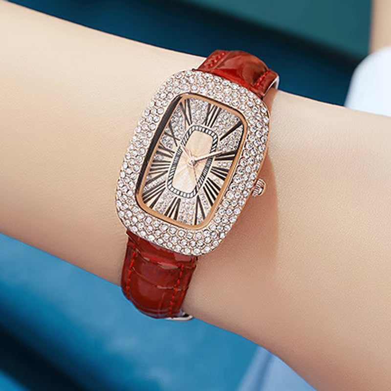 ⏳Zeitlich begrenztes Sonderangebot💕Quadratische Luxusuhren für Damen mit Kristall-Strass-Diamanten