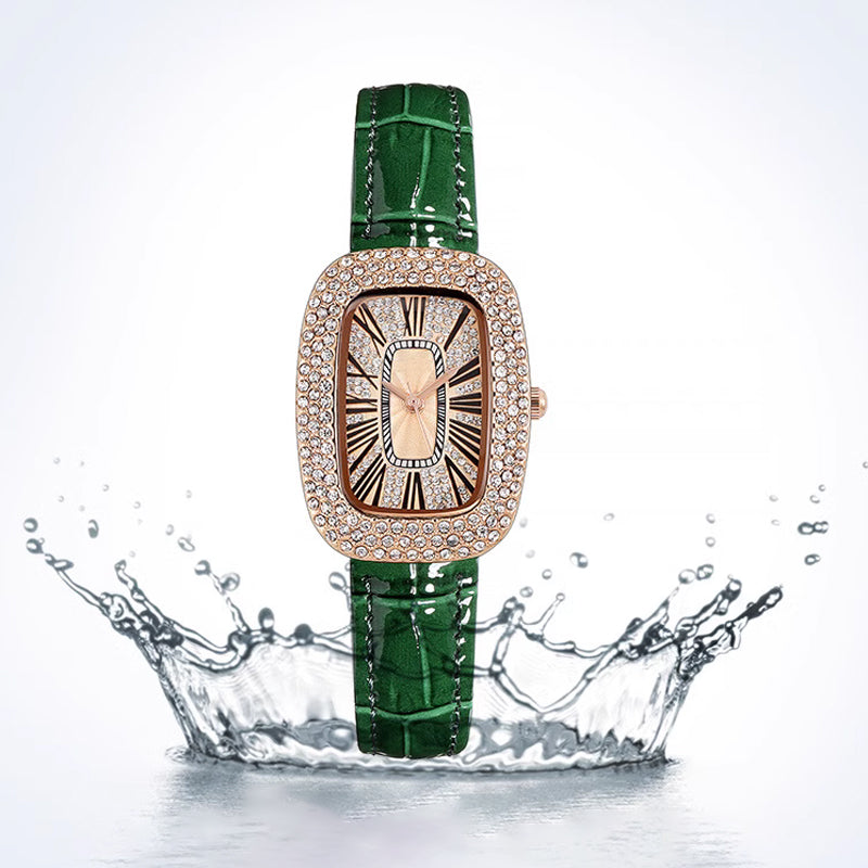 ⏳Zeitlich begrenztes Sonderangebot💕Quadratische Luxusuhren für Damen mit Kristall-Strass-Diamanten