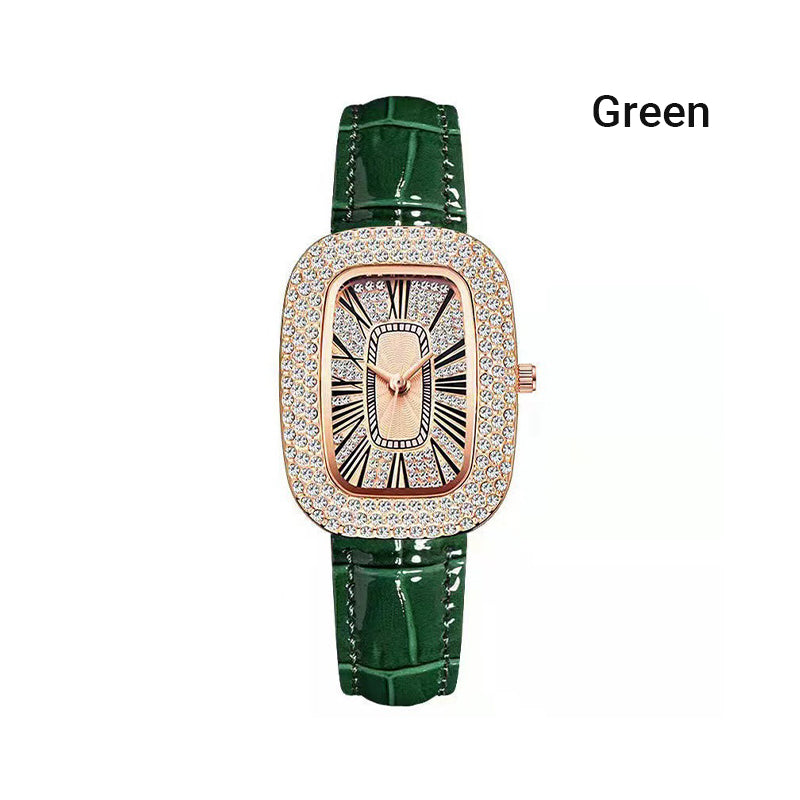 ⏳Zeitlich begrenztes Sonderangebot💕Quadratische Luxusuhren für Damen mit Kristall-Strass-Diamanten