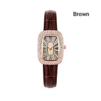 ⏳Zeitlich begrenztes Sonderangebot💕Quadratische Luxusuhren für Damen mit Kristall-Strass-Diamanten