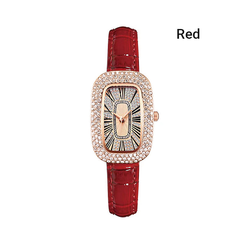 ⏳Zeitlich begrenztes Sonderangebot💕Quadratische Luxusuhren für Damen mit Kristall-Strass-Diamanten