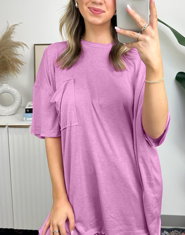 🎁Heißer Verkauf 49% OFF⏳Damen Raw Edge Boxy Tee