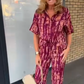 The Best Mother's Day Gift💝Women's Printed Button-Down Shirt & Pants 2-Piece Set