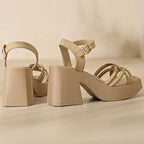 💥Schneller Verkauf✨Damen-Sandalen mit offener Spitze und hohem Blockabsatz