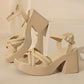 💥Schneller Verkauf✨Damen-Sandalen mit offener Spitze und hohem Blockabsatz