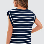 💖Limited Sale 50% OFF💖Women's Fashionable Versatile Striped Sleeveless Top