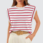 💖Limited Sale 50% OFF💖Women's Fashionable Versatile Striped Sleeveless Top