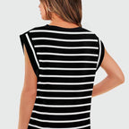 💖Limited Sale 50% OFF💖Women's Fashionable Versatile Striped Sleeveless Top