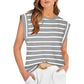 💖Limited Sale 50% OFF💖Women's Fashionable Versatile Striped Sleeveless Top
