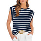 💖Limited Sale 50% OFF💖Women's Fashionable Versatile Striped Sleeveless Top