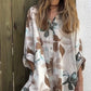 🥰Limited Sale 50% OFF💖Women's Comfortable Loose-Fit Printed Shirt Dress