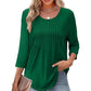 🌸Sommer Special💐Dünne Bluse mit Rundhalsausschnitt und lockerer Passform