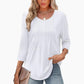 🌸Sommer Special💐Dünne Bluse mit Rundhalsausschnitt und lockerer Passform